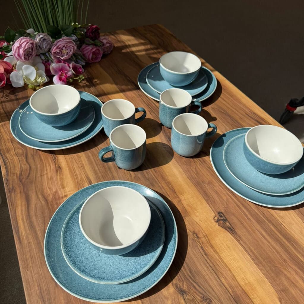 Celeste Wave-16-PCS Luxe Ocean Blue Dinnerware Set 5