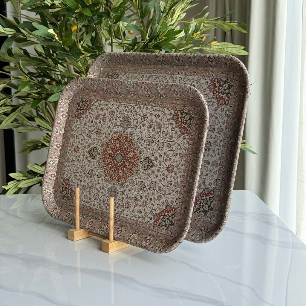 Royal Pattern Serving Tray - Set Of 2 2