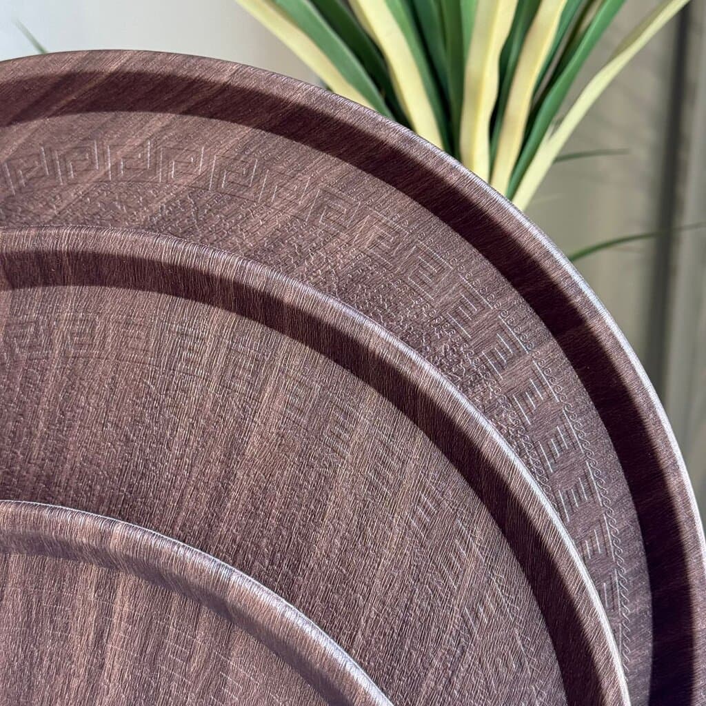 Modern & Classic Round Serving Trays - Set Of 3 2