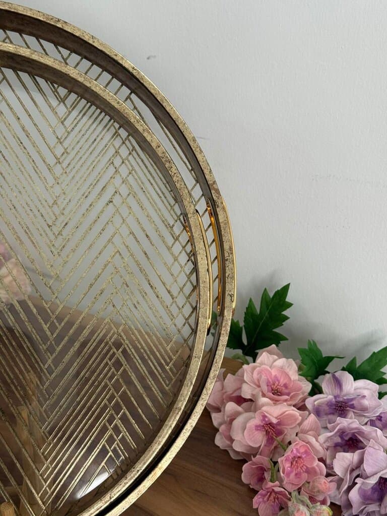 Elegant Golden Serving Trays 4