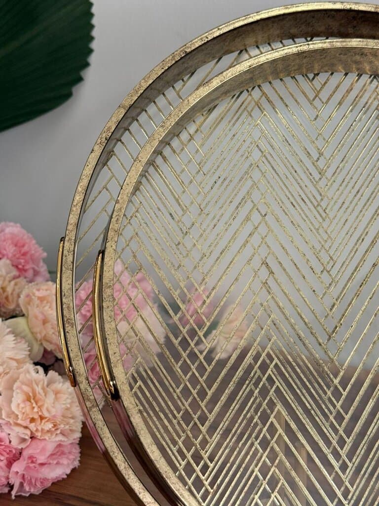 Elegant Golden Serving Trays 5