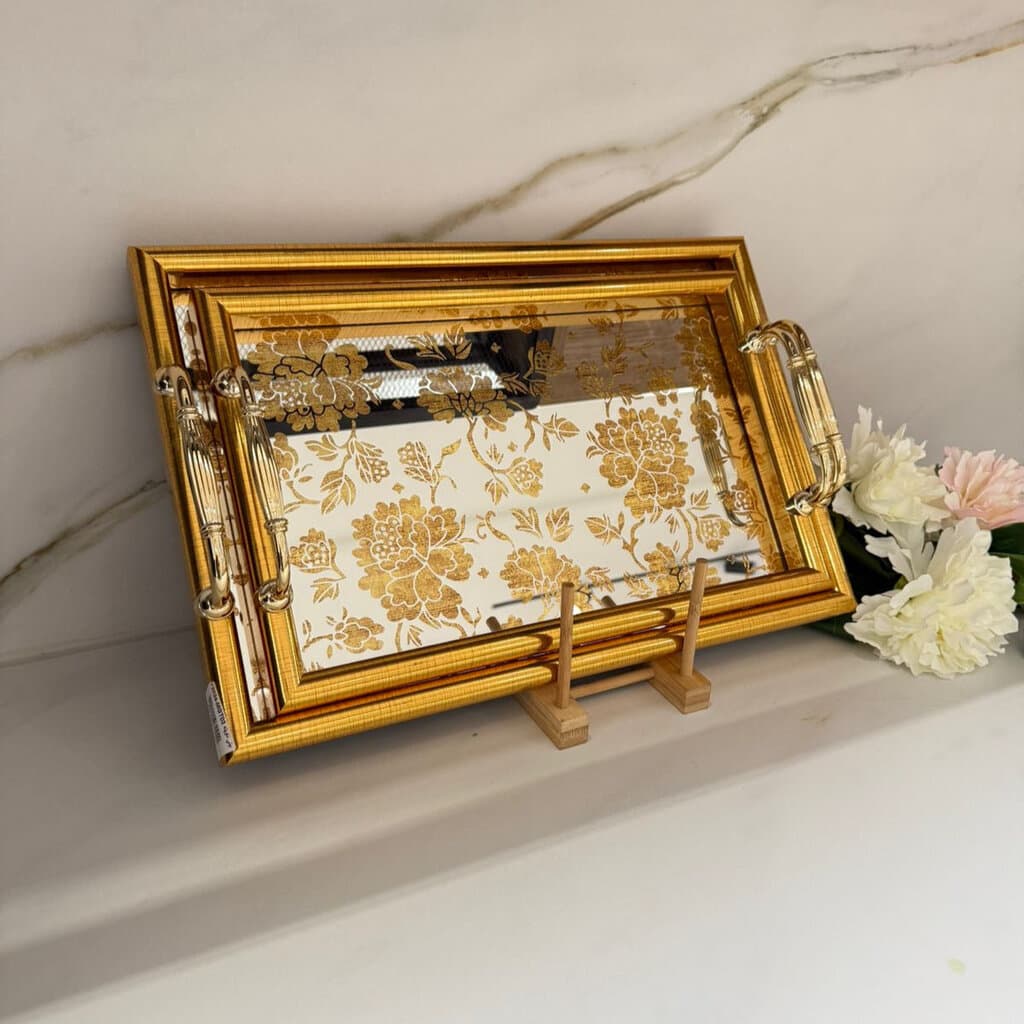 Luxe Golden Bloom Display Luxe Serving Tray 3
