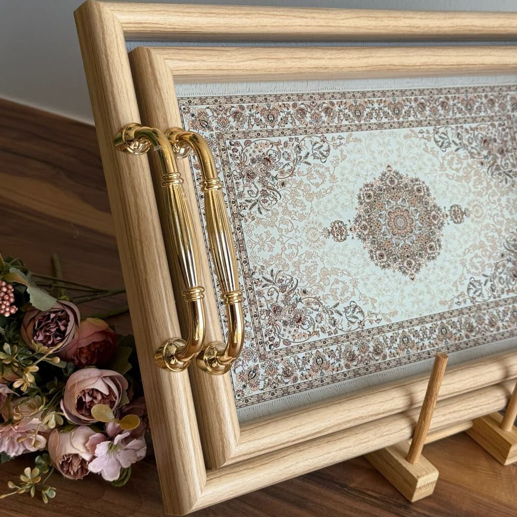 Oriental Carpet-Inspired Decorative Tray 2