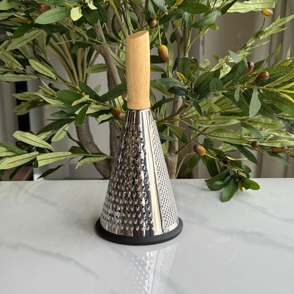 Multi-Purpose Stainless Steel Grater with Wooden Handle 2