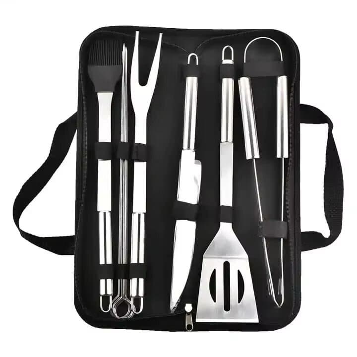 Stainless Steel BBQ Grill Tool Set with Carry Case 1