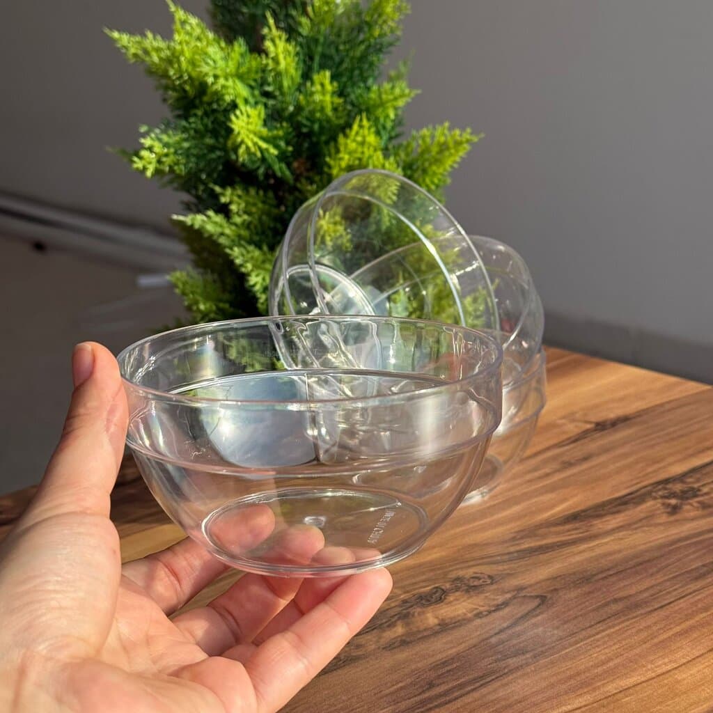 Clear Round Serving Bowls Set 2