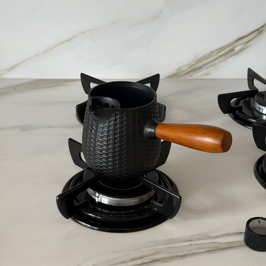 Stoneware Coffee & Tea Milk Warmer Pot 2