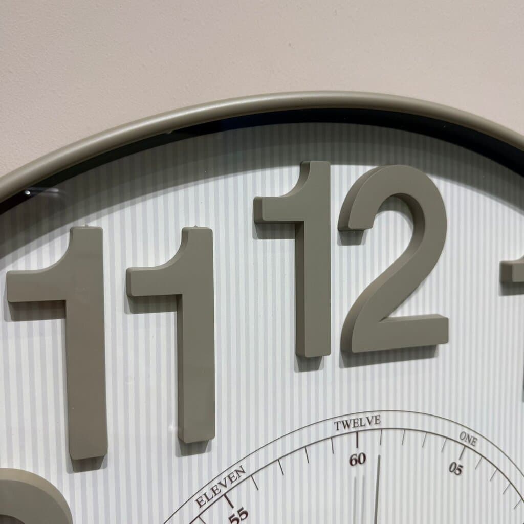 Classic Round Wall Clock With Large Numbers 10