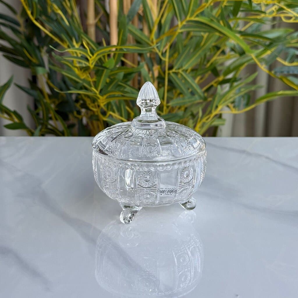 Decorative Crystal Glass Jar 1