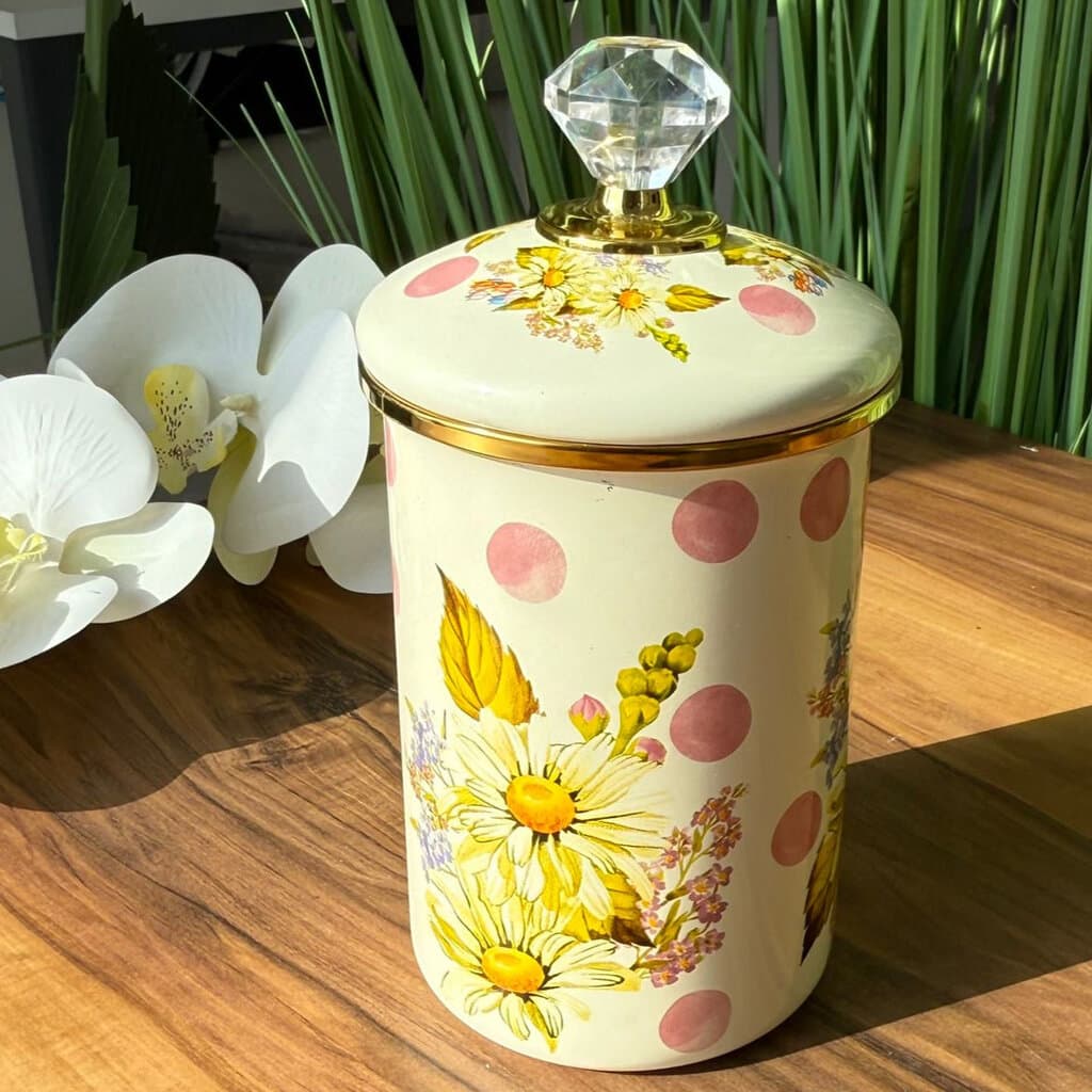 Blossom Dots Floral Storage Jar 2