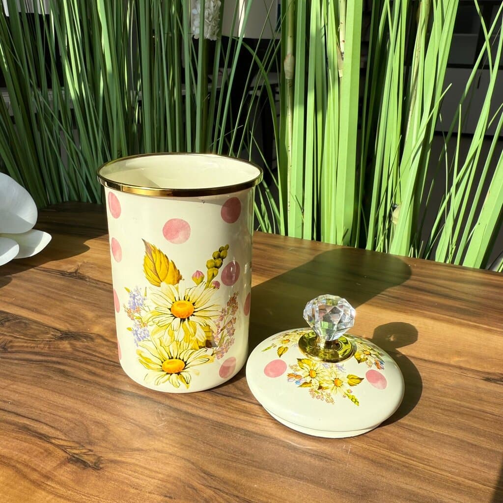 Blossom Dots Floral Storage Jar 3