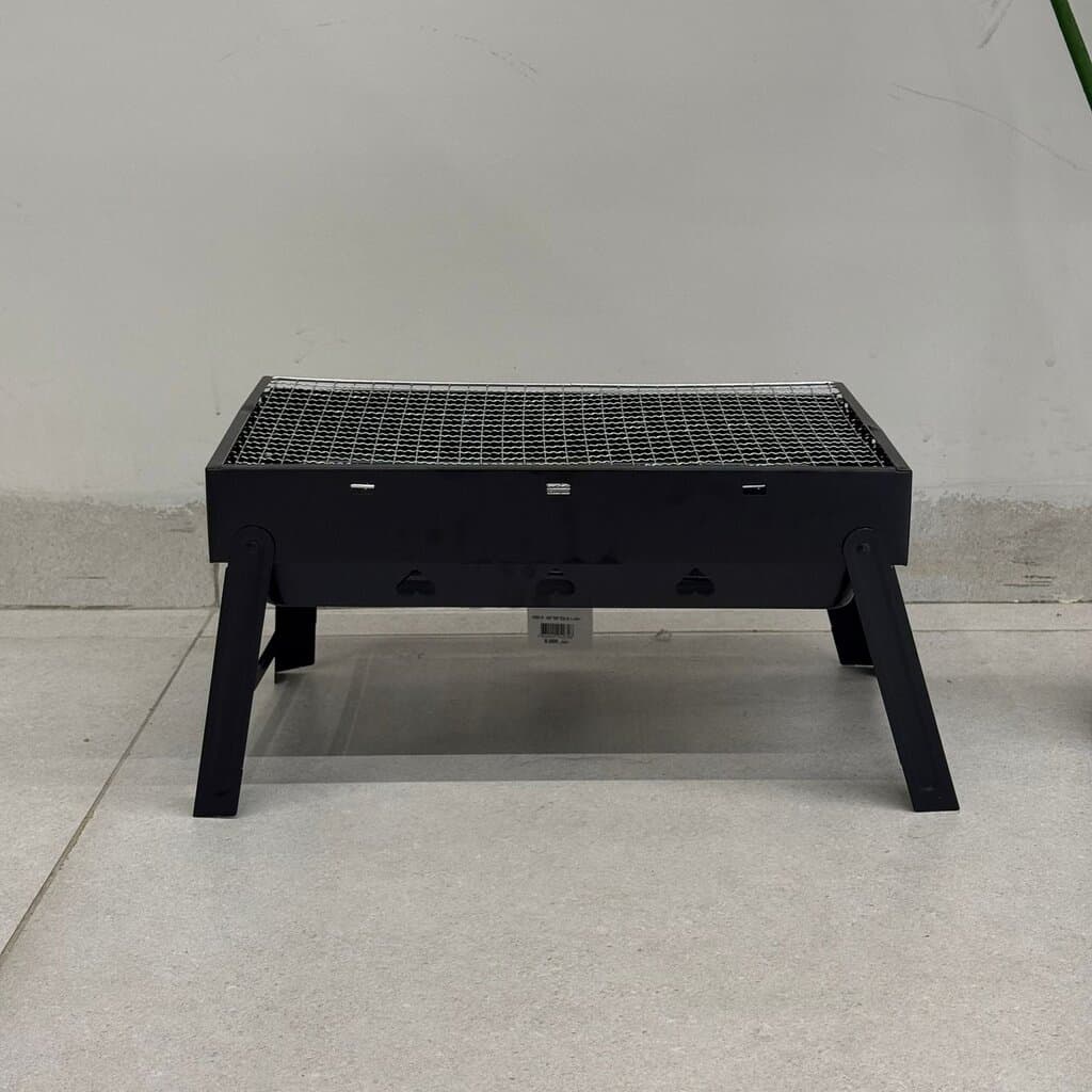 Compact Foldable Barbecue Grill – Silver & Black 6