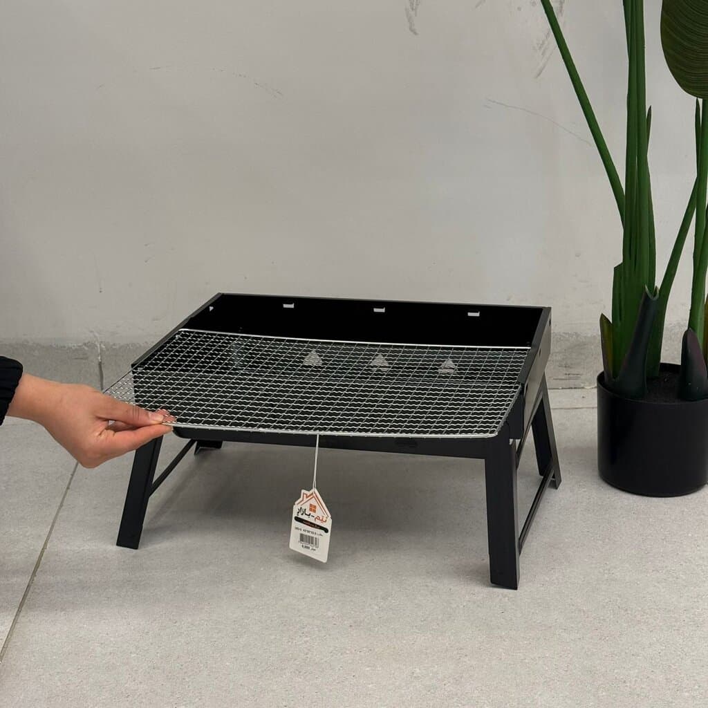 Compact Foldable Barbecue Grill – Silver & Black — photo 8