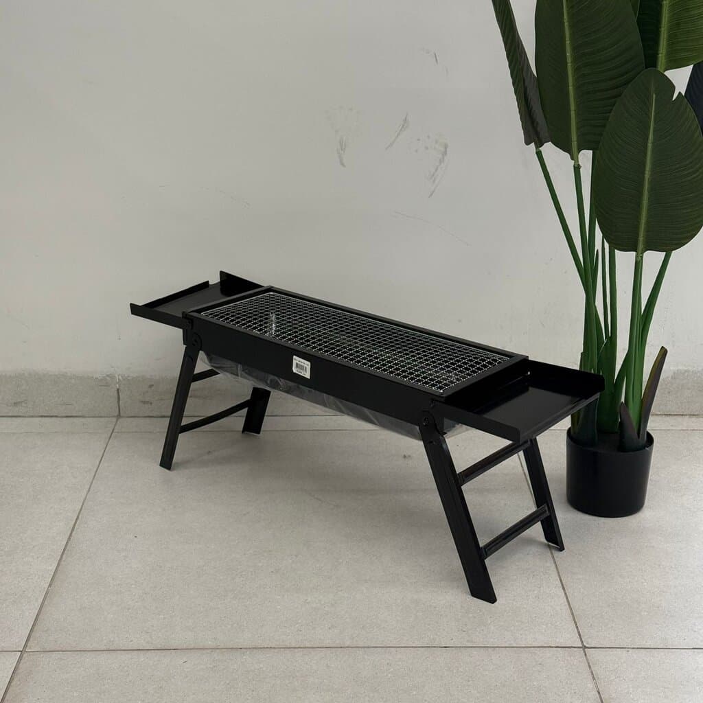 Foldable Portable Charcoal Barbecue Grill with Side Tray 8