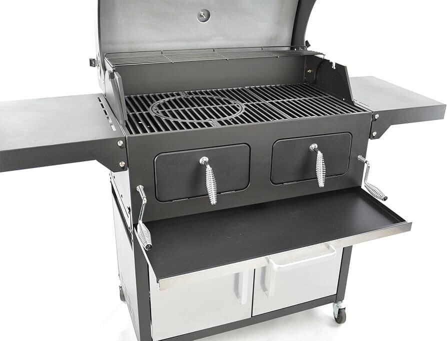 Barbecue Grill with Lid & Removable Round Grill Insert 16