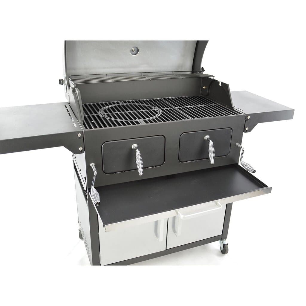 Barbecue Grill with Lid & Removable Round Grill Insert 17