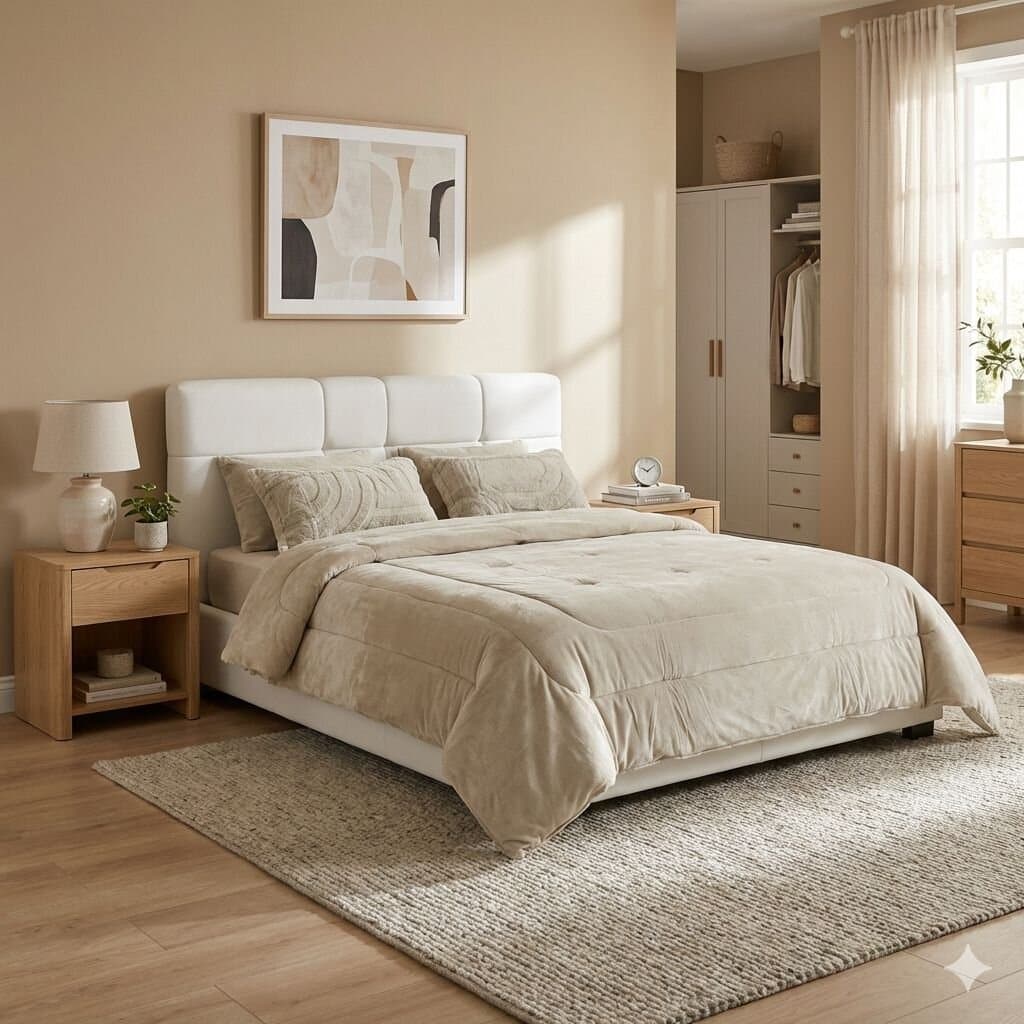 6 PCS - Modern Reversible Plush Comforter Set 2