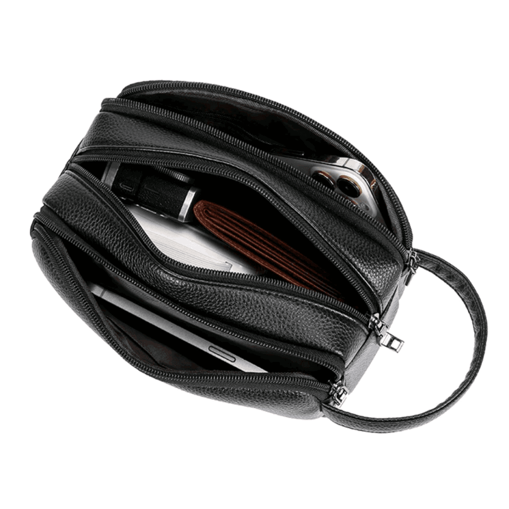 Men's Leather Bag with Fingerprint Lock 6