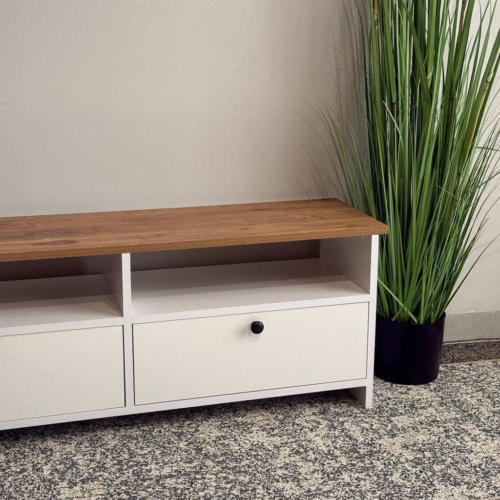 Minimalist Modern TV Table with Storage 5