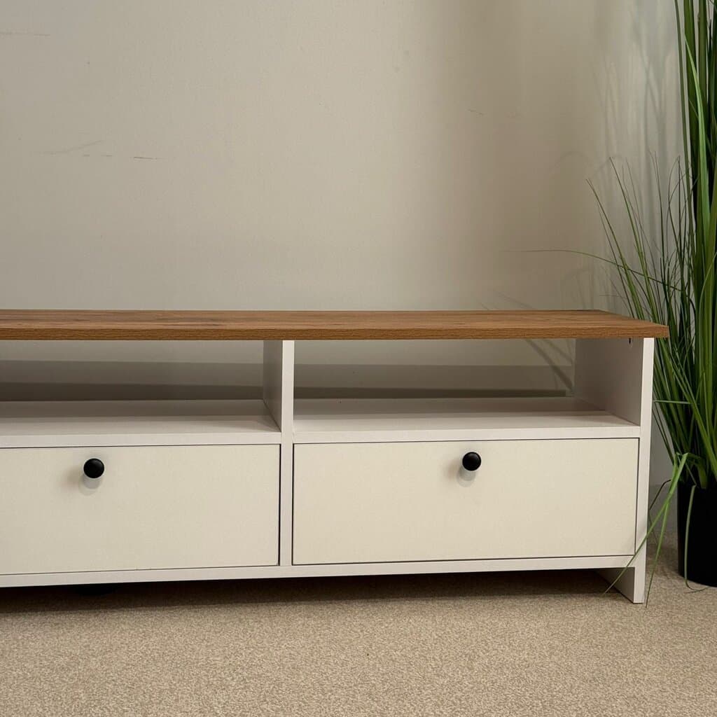 Minimalist Modern TV Table with Storage 6