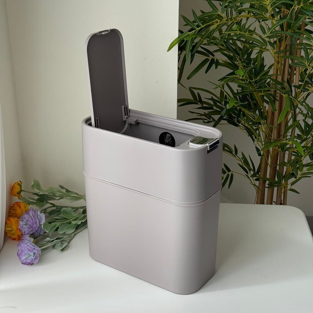 Modern Slim Storage Bin With Lift-Off Lid 1