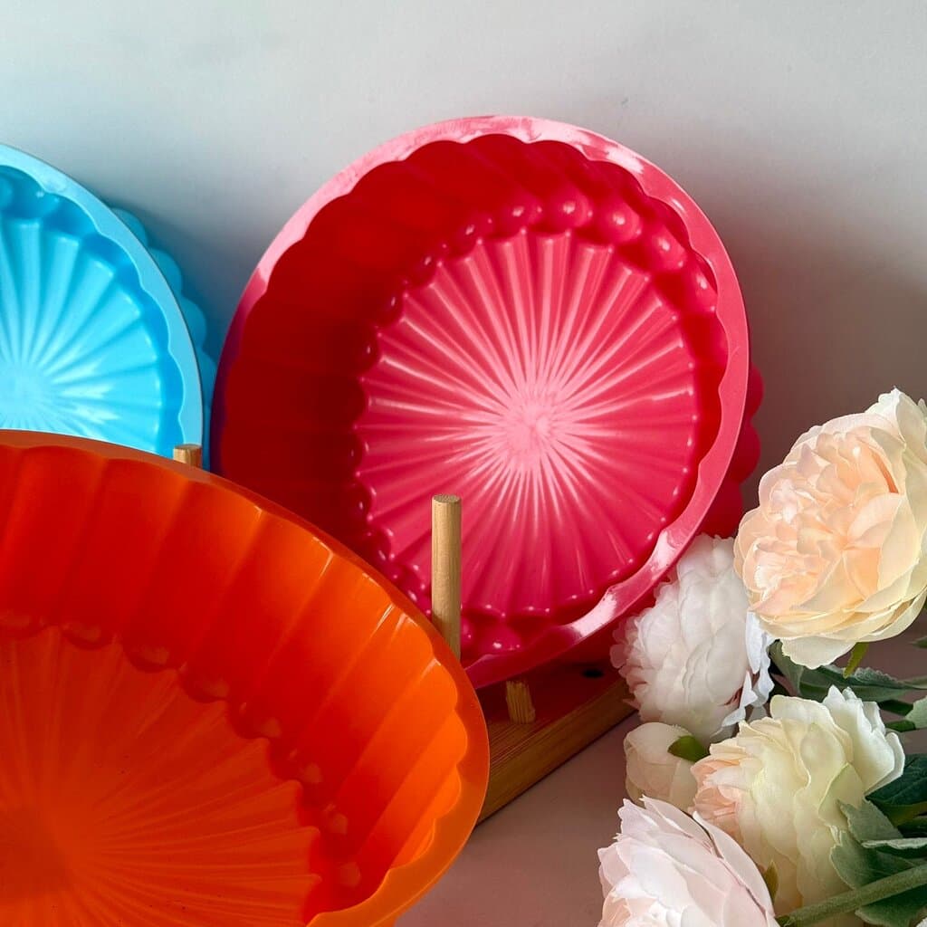 Colorful Silicone Baking Mold – Round Fluted Cake & Dessert Mold 3