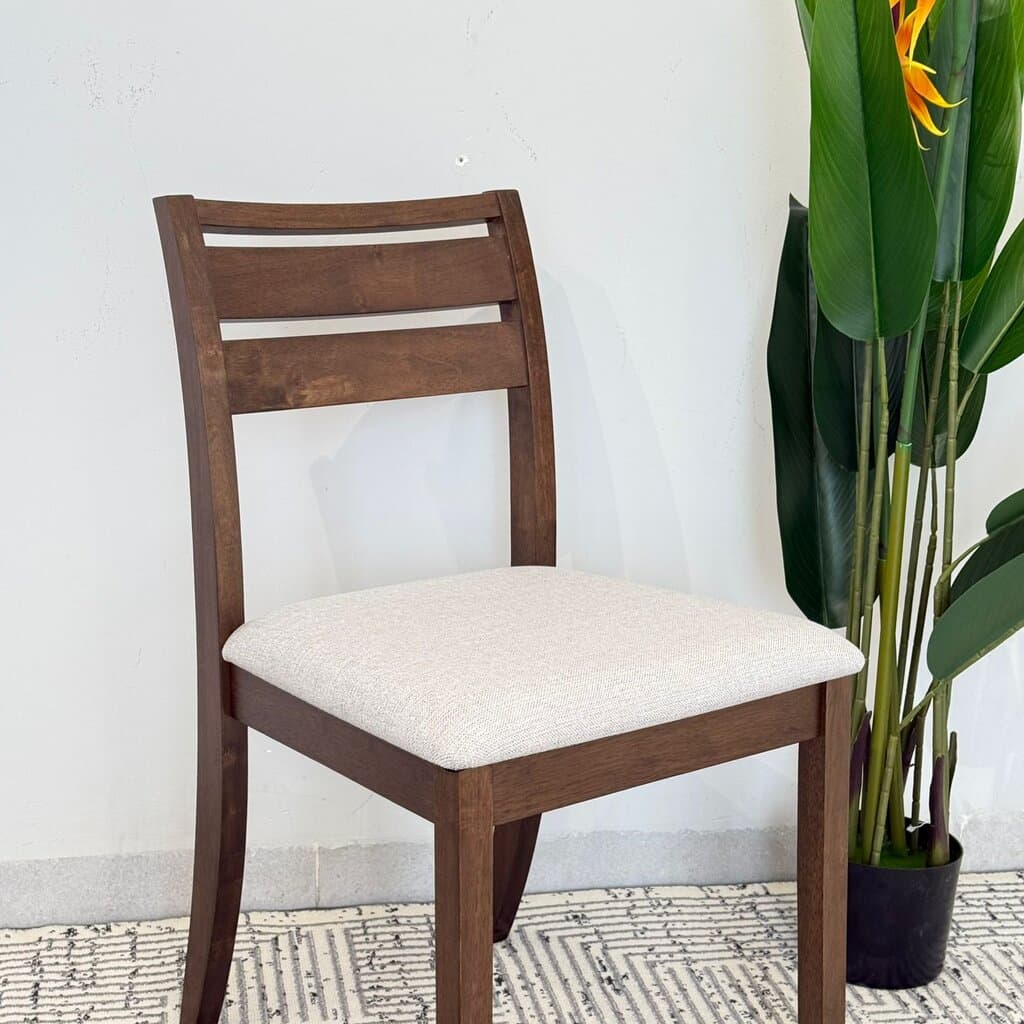 TRISTON - Modern Wooden Dining Chair with Cushioned Seat 4