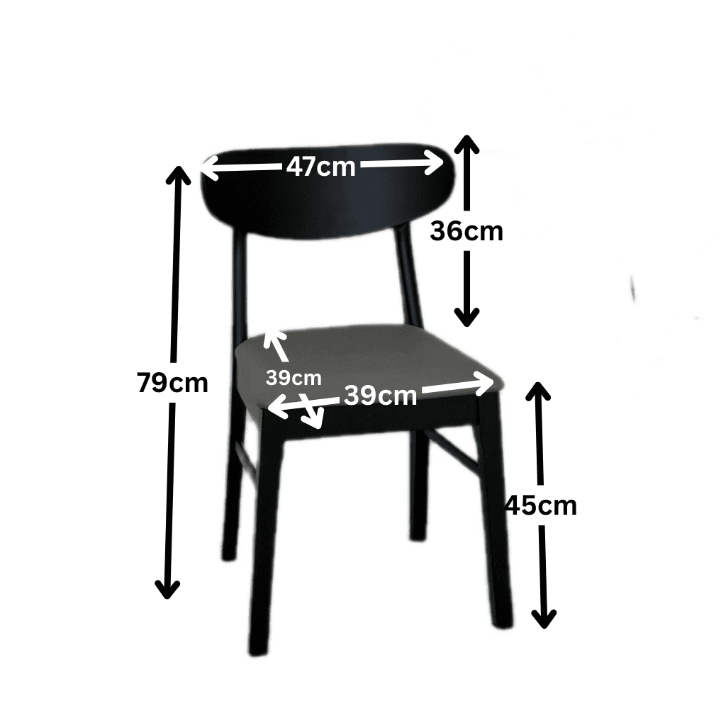 IYAN- Modern Wooden Dining Chair with Cushioned Seat 7