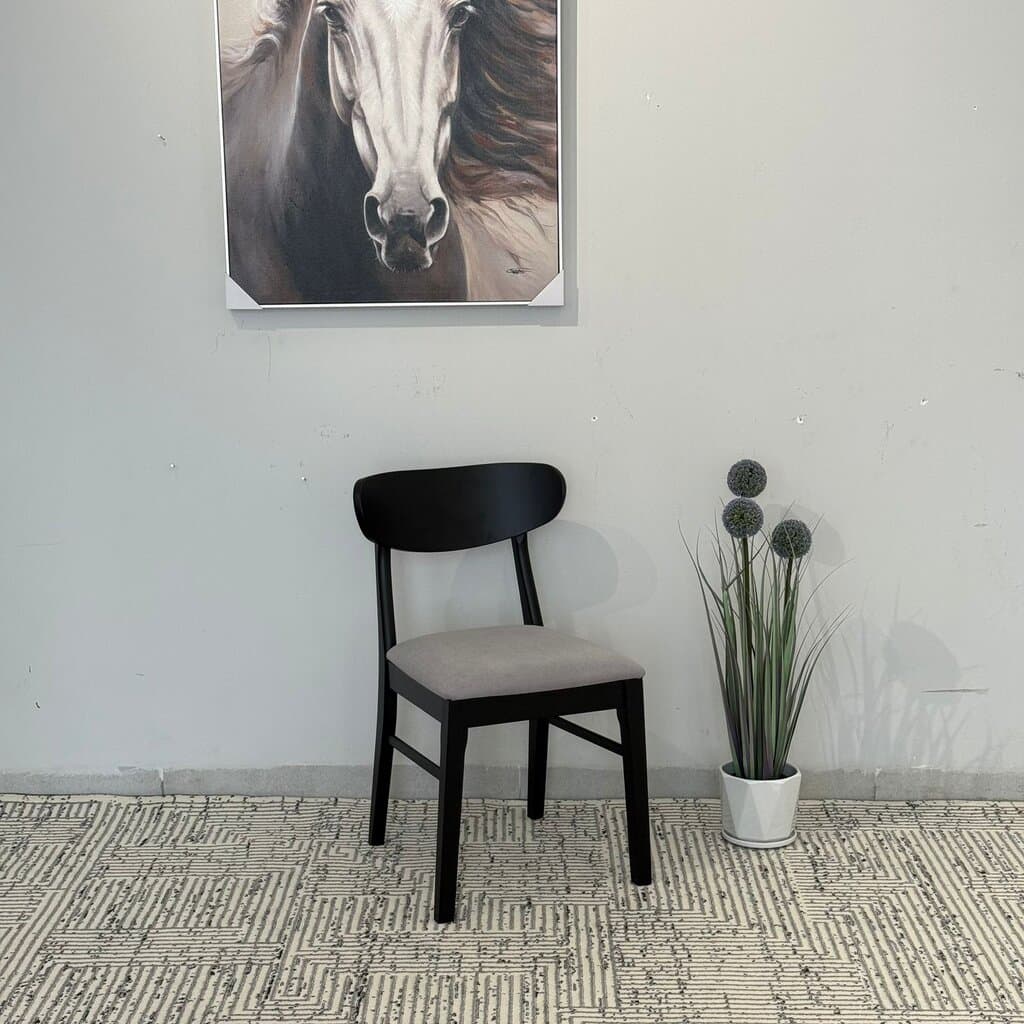 IYAN- Modern Wooden Dining Chair with Cushioned Seat 3