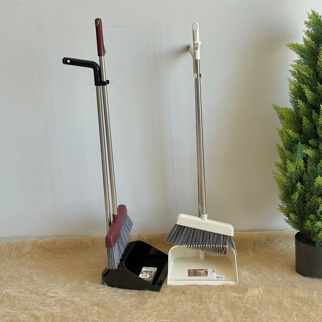 Broom & Long-Handle Dustpan Set 1