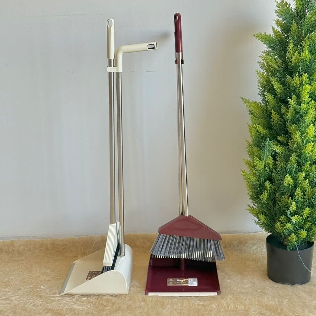 Broom & Long-Handle Dustpan Set 2