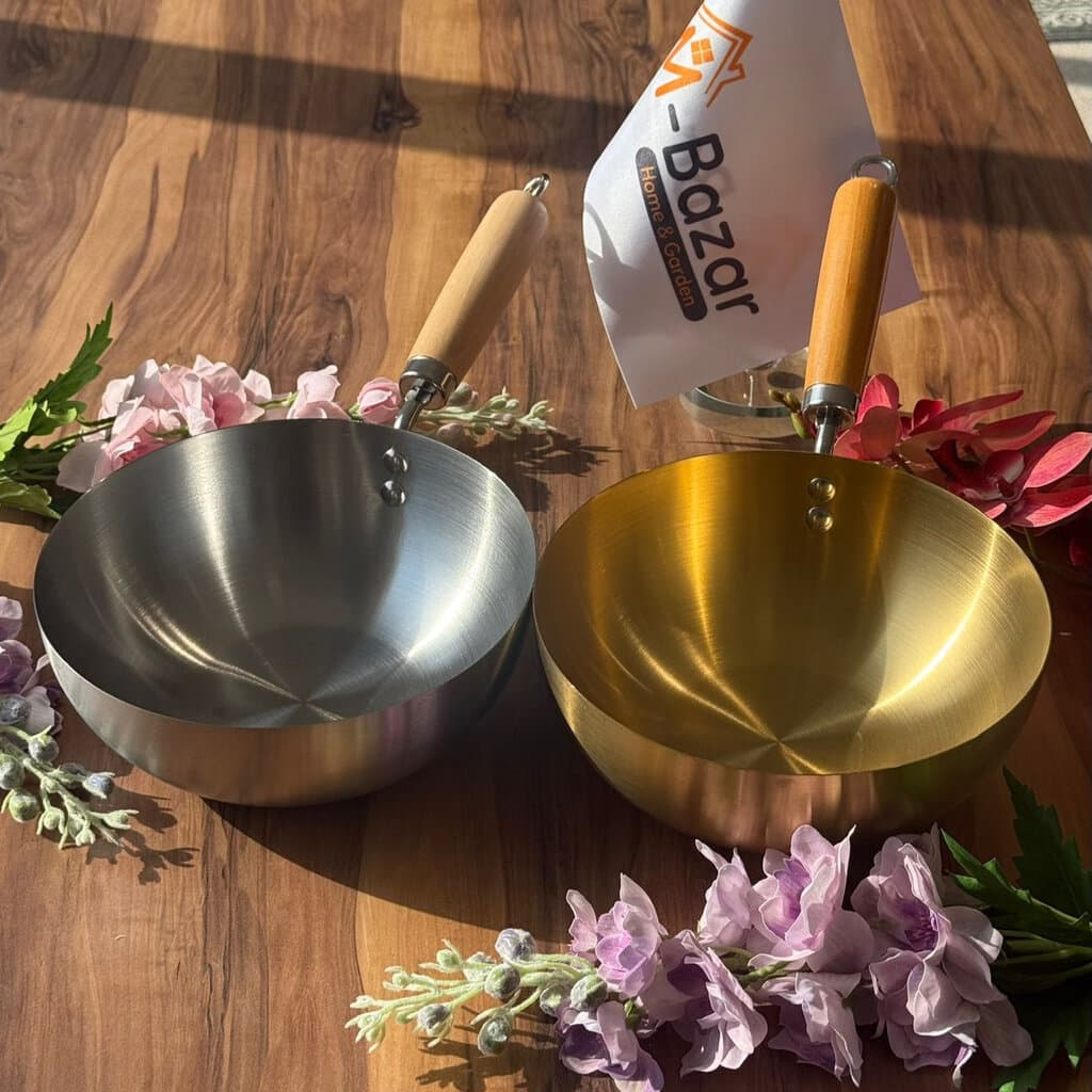 Luxury Frying Pan With Wooden Handle 2