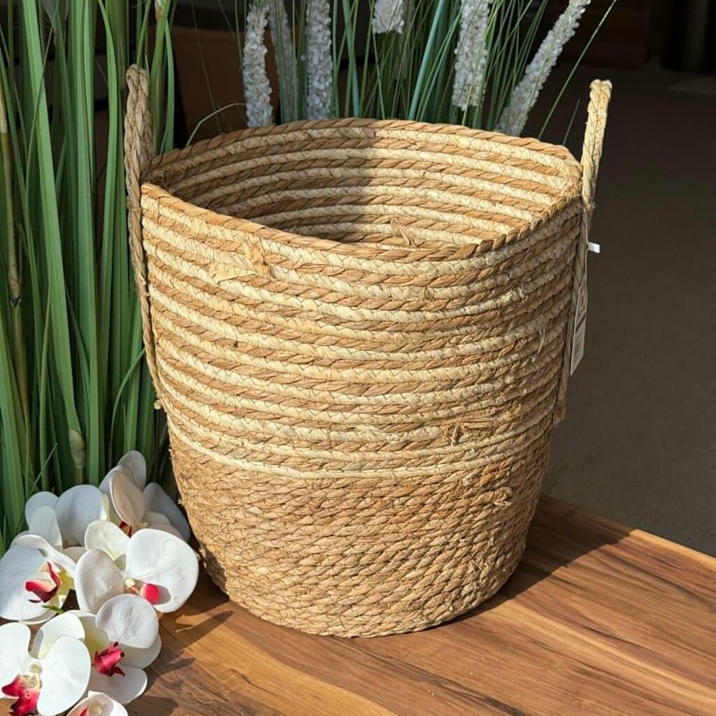 Natural Woven Storage Baskets with Handles 3