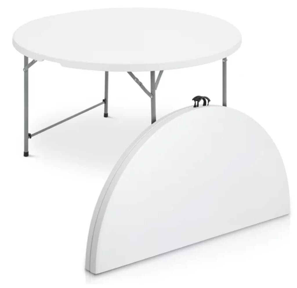 Fold-In-Half Round Banquet Outdoor/Indoor Table 1