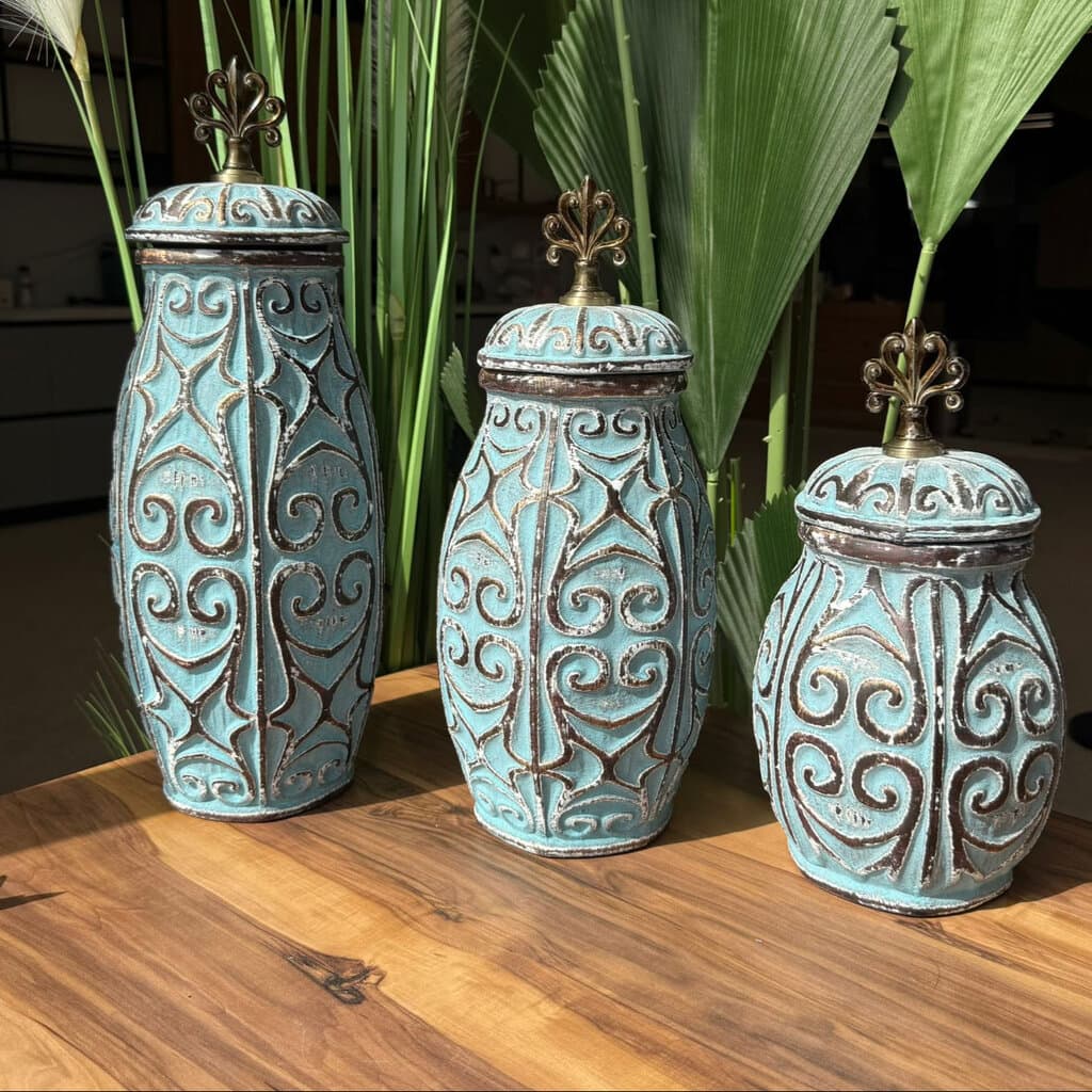 Royal Blue Art Decoration Jars 2