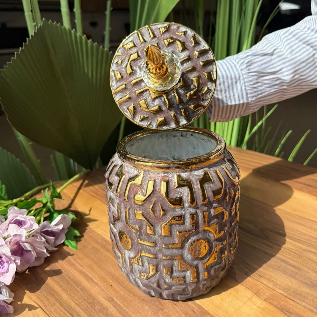 Golden Mosaic Accent Jar Collection 3