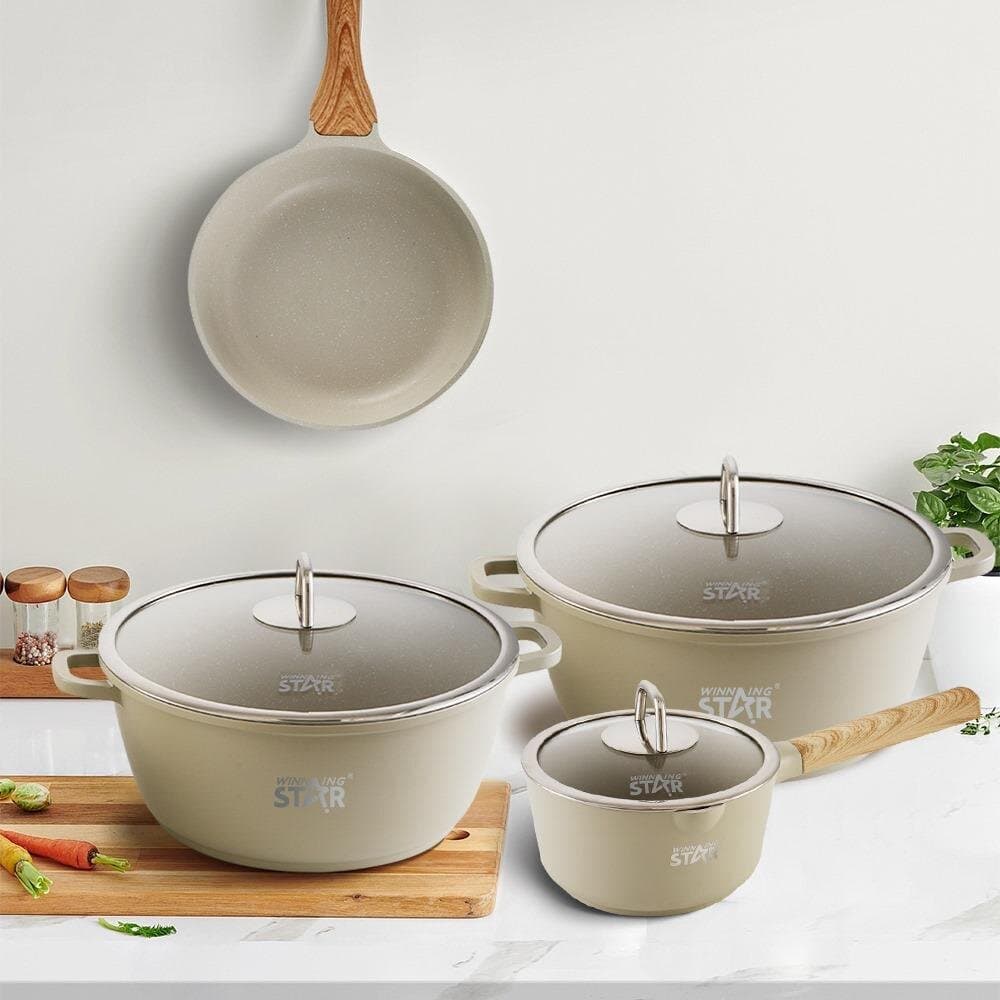 4PCS Die-Cast Aluminum Non-Stick Cookware Set 1