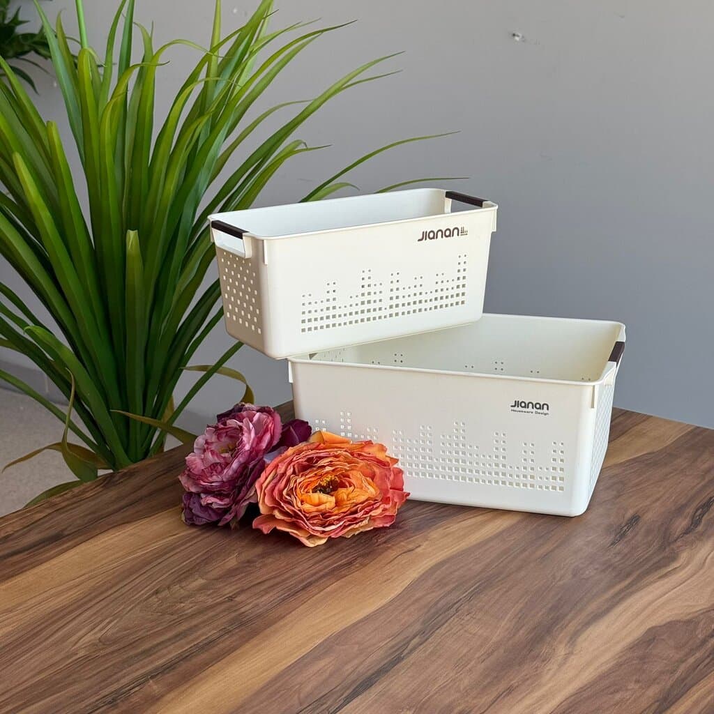 2-Sized Durable Multi-Purpose Storage Baskets 2