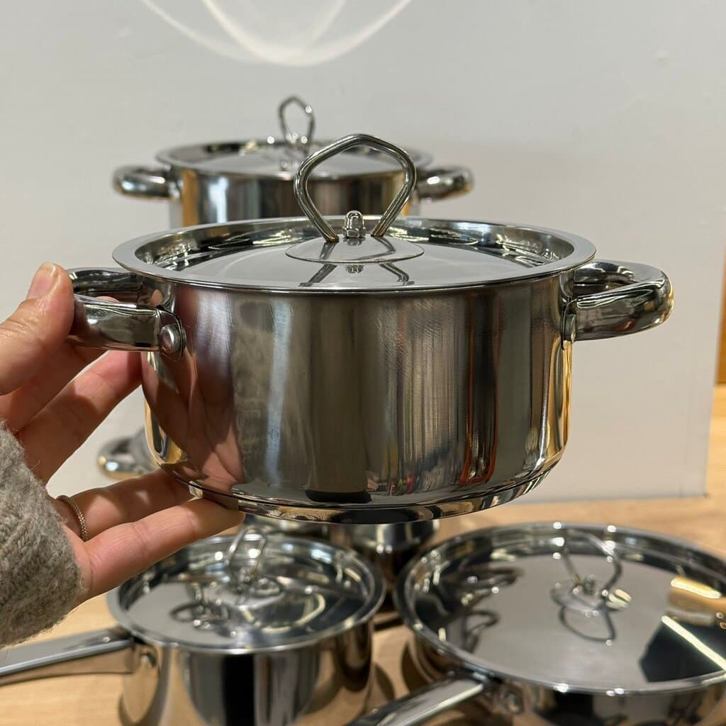 6PCS- Durable Stainless Steel Cookware Set 8