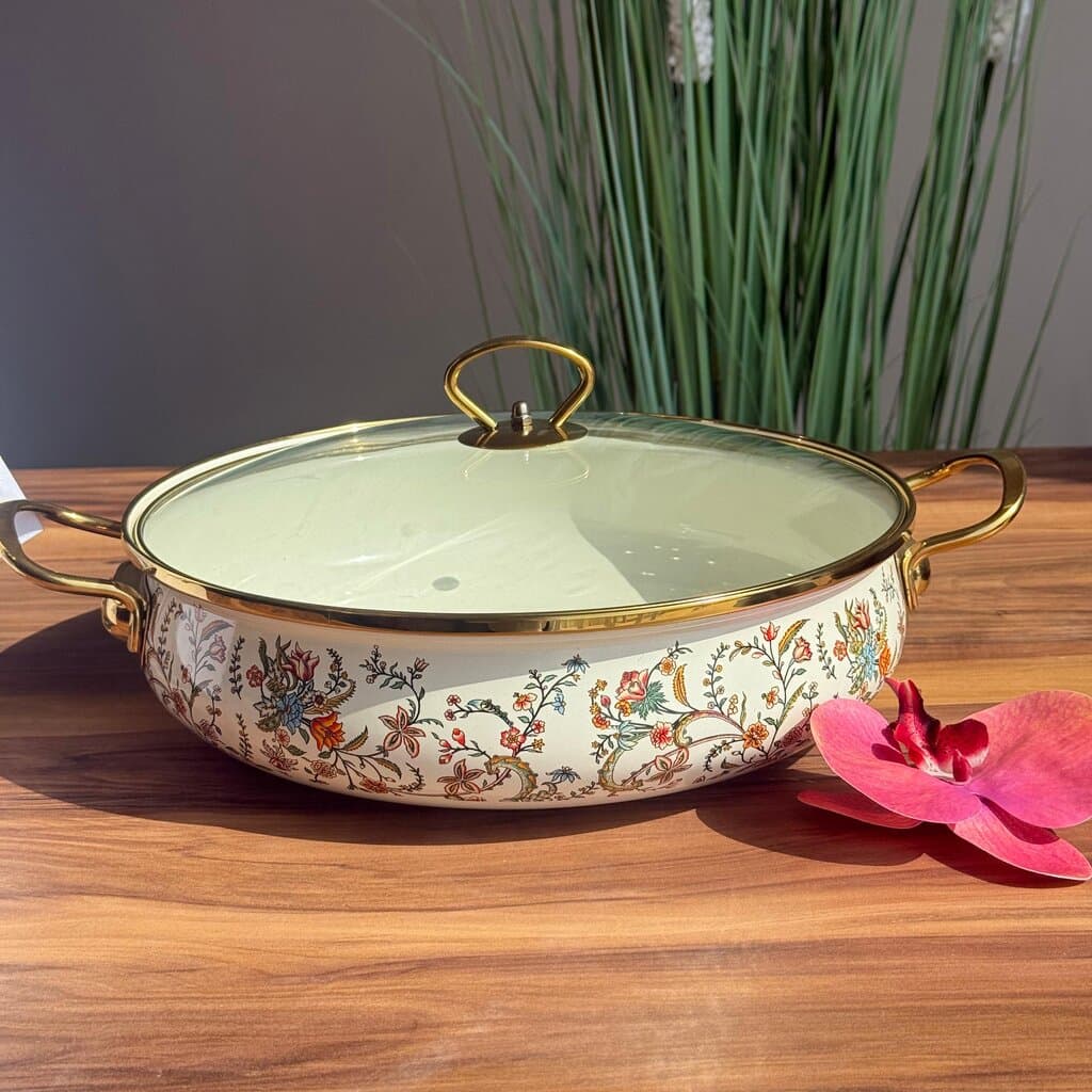 Floral Elegance Collection - Vintage Bloom Cookware - Set Of 3 6