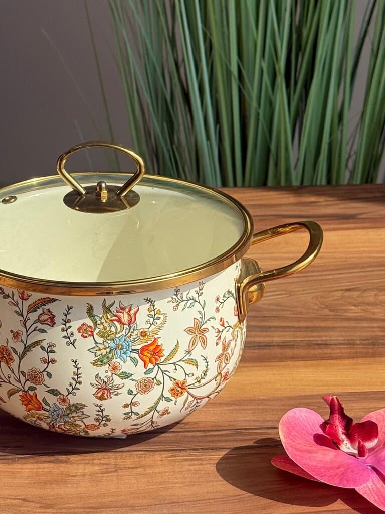 Floral Elegance Collection - Vintage Bloom Cookware - Set Of 3 9