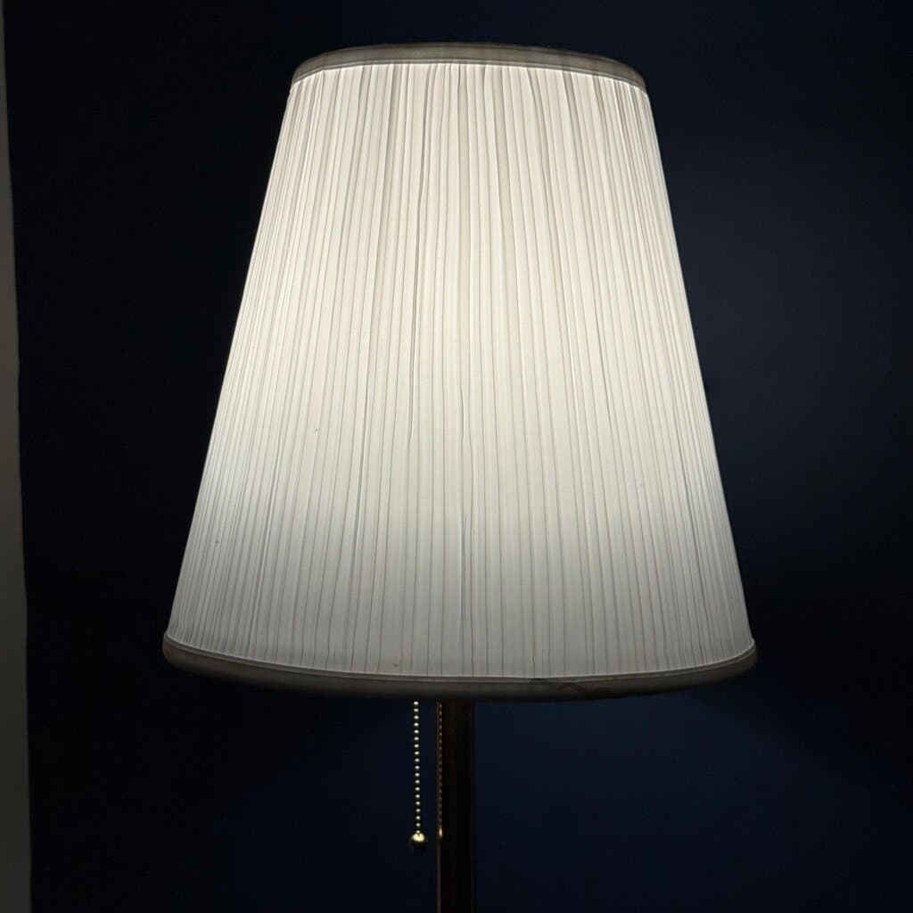 Elegant Gold Floor Lamp with Pleated Fabric Shade 5