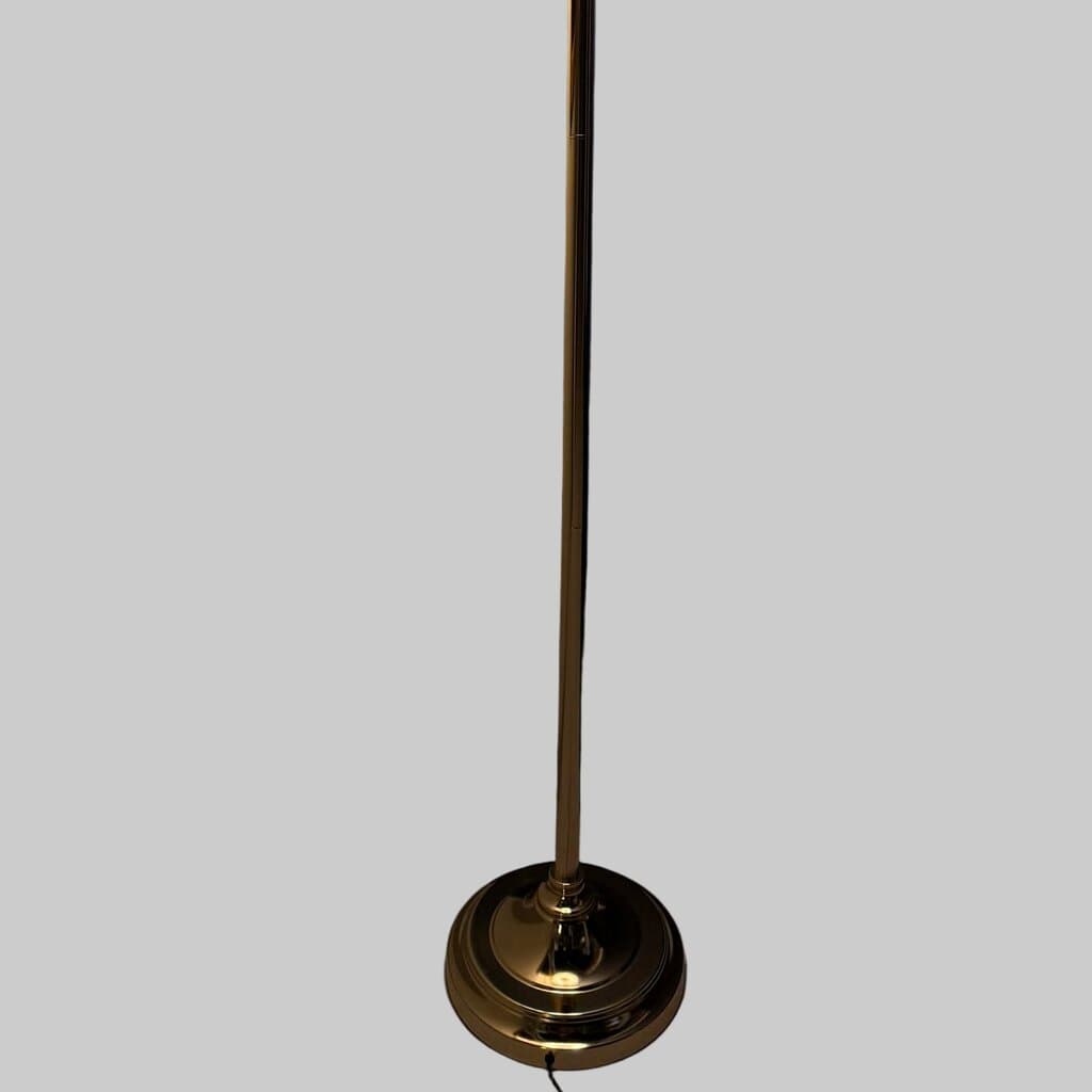 Elegant Gold Floor Lamp with Pleated Fabric Shade 4