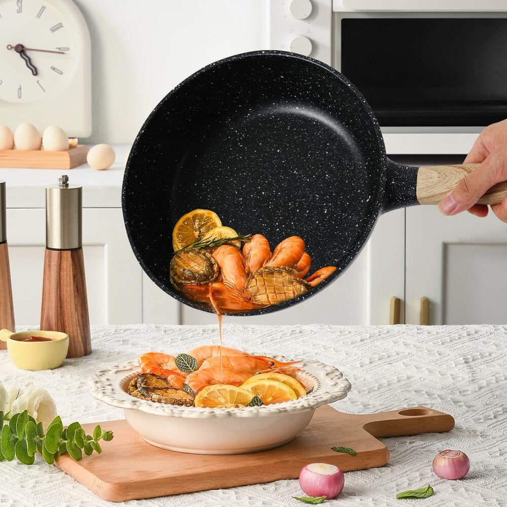 Non-stick Aluminum Frying Pan With Glass Cover 4