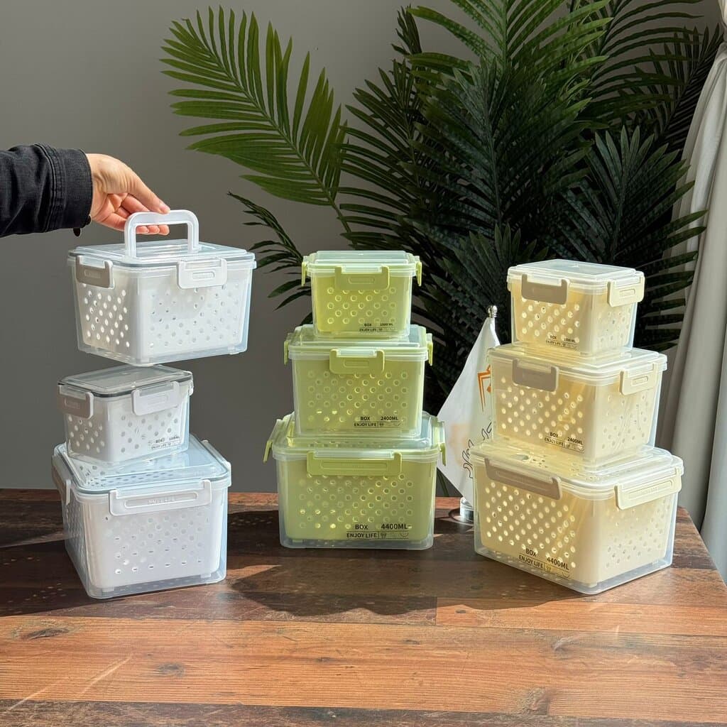 Airtight Multi-Purpose Food Storage Container - Set Of 3 2