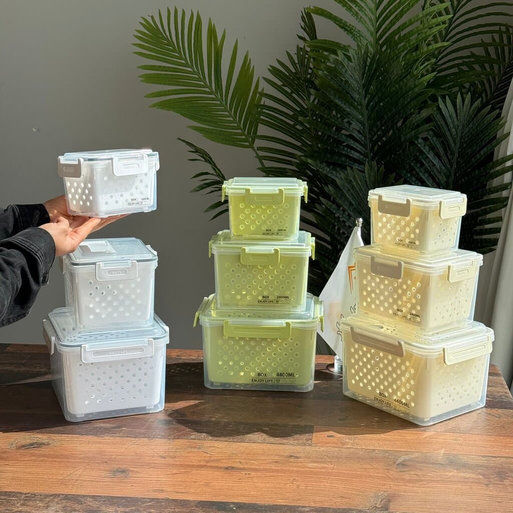 Airtight Multi-Purpose Food Storage Container - Set Of 3 4