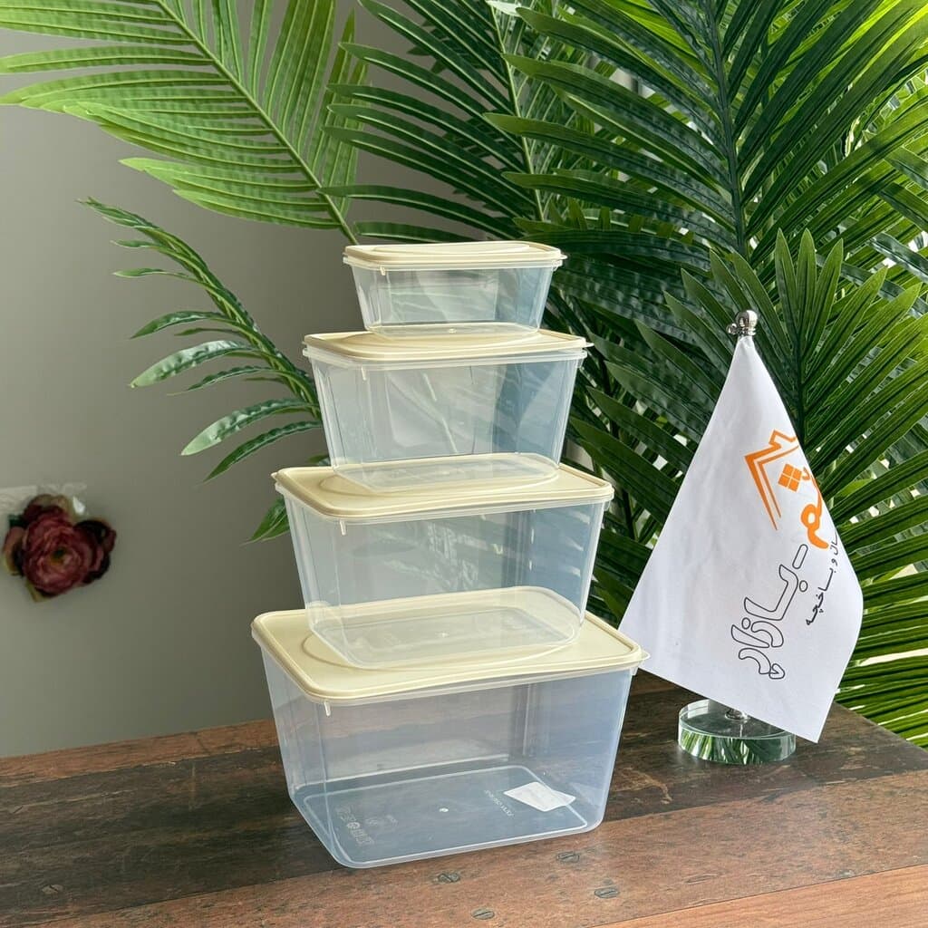 Transparent Kitchen Storage Container Set – 4PCS with Airtight Lids 6