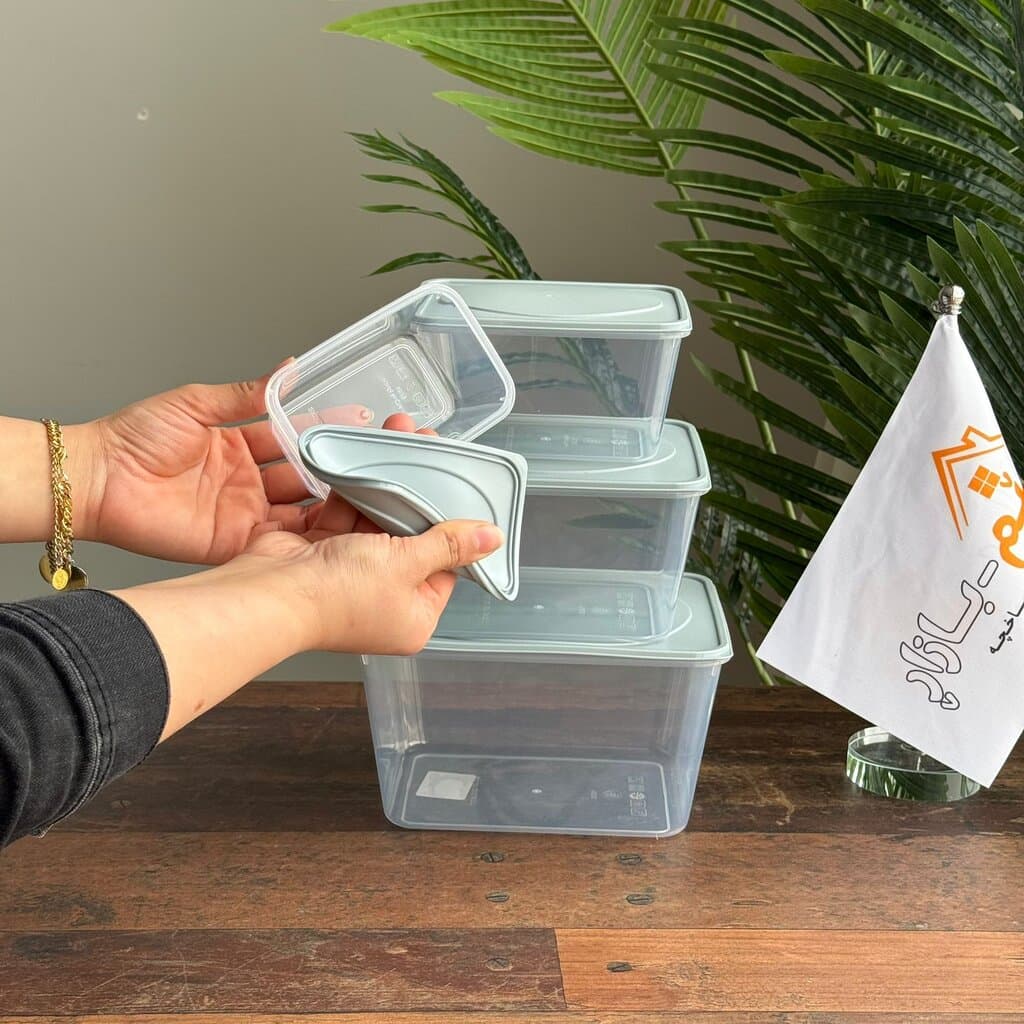 Transparent Kitchen Storage Container Set – 4PCS with Airtight Lids 3