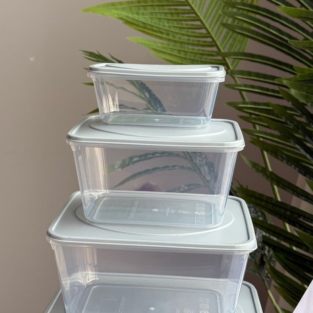 Transparent Kitchen Storage Container Set – 4PCS with Airtight Lids 4