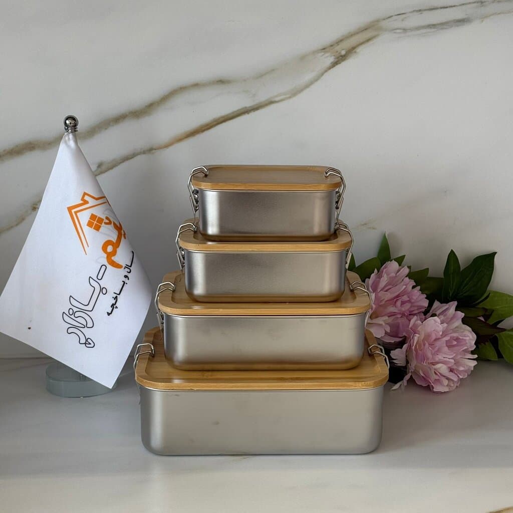 Stainless Steel Food Storage Container with Bamboo Lid 3